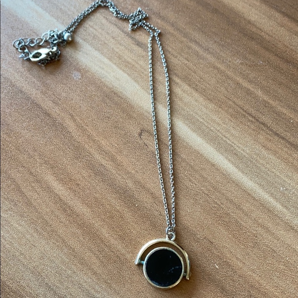 Black circle necklace